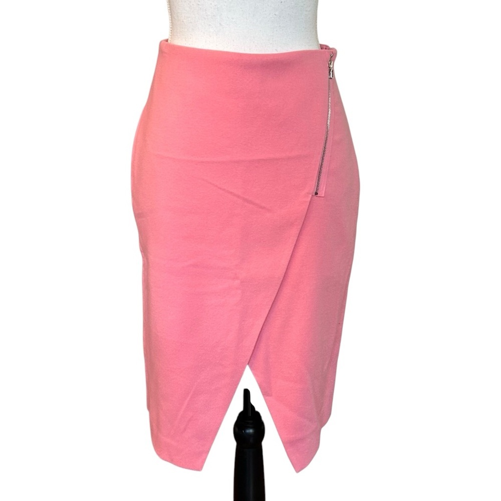 LOFT Faux Wrap Fall Winter Career Pencil Skirt Women’s SZ 6 in Coral/Salmon